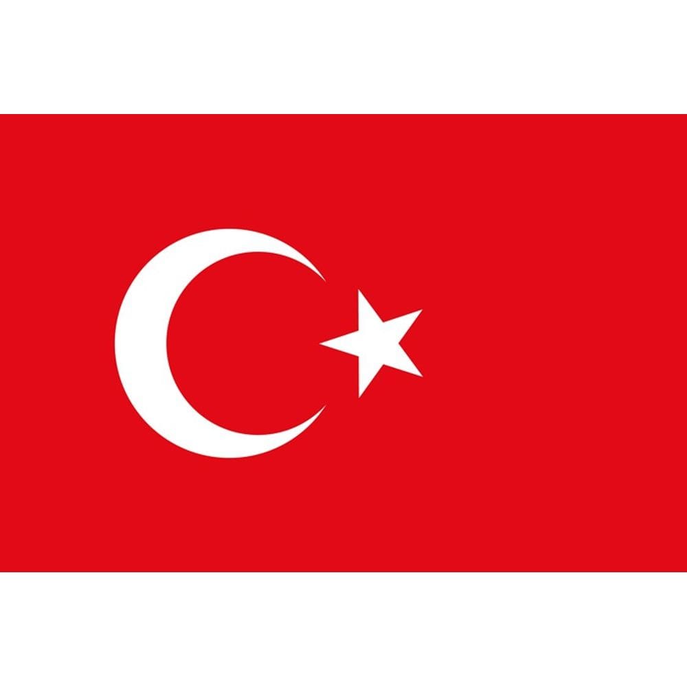 Bandeira Nacional da Turquia 150x90cm Poliéster 100g