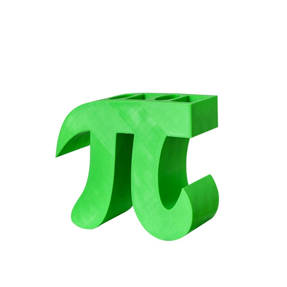Porta-canetas Pi Symbol Plastic Green para mesa