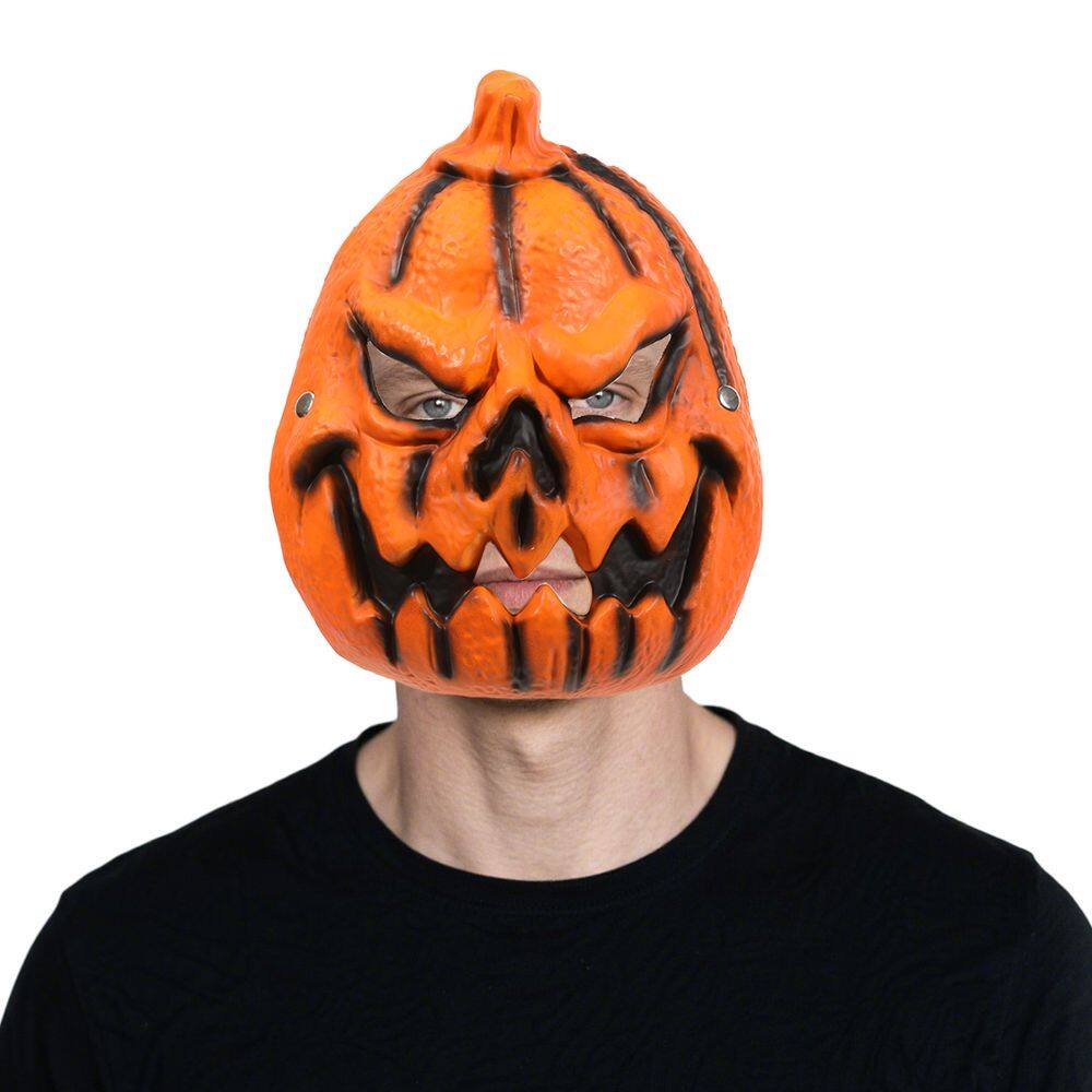 Máscara 3D Pumpkin Scary Halloween Resin, tamanho único, serve para a maioria