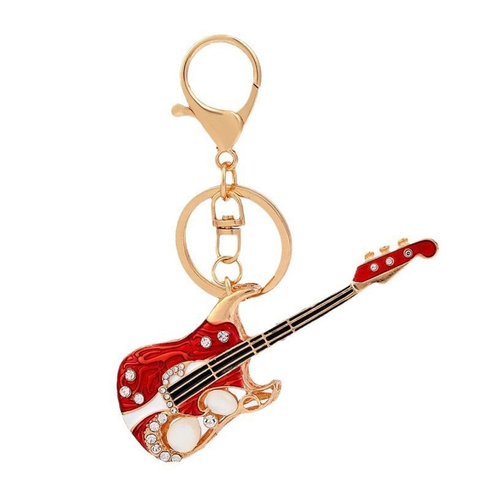 Chaveiro: guitarra criativa, instrumento musical de liga de zinco