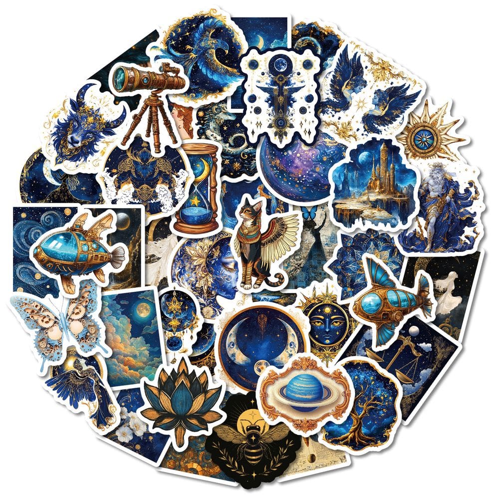 Adesivos Cosmic Mythology Vintage Dreamy Space 50 unidades