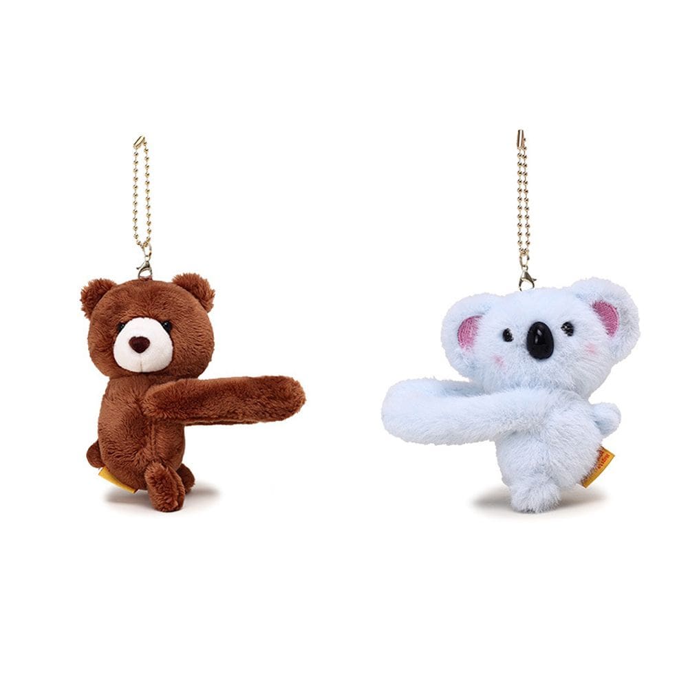 Conjunto de chaveiros de pelúcia, urso e coala, 11 x 12 cm com corrente para todos