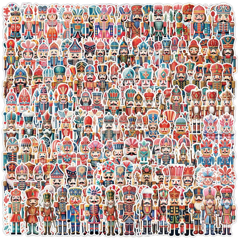 Pacote de adesivos: 100 peças, tema de quebra-nozes, desenho animado nórdico, grafite