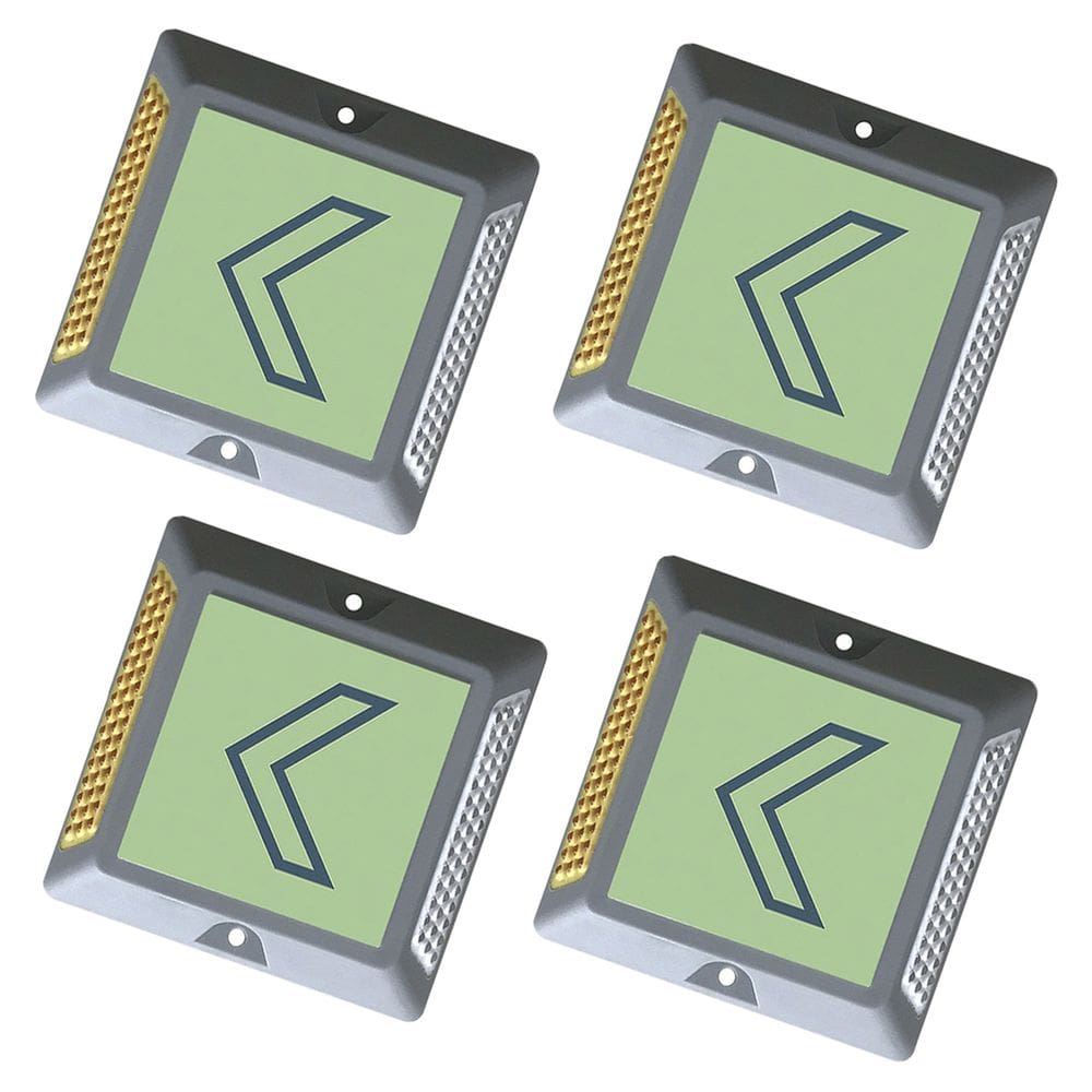 Tacha Refletiva Olho de Gato Kit 4 Uni Sinalizador Viario Rodovia Transito Estrada Avenida Marcador de Faixa Segurança