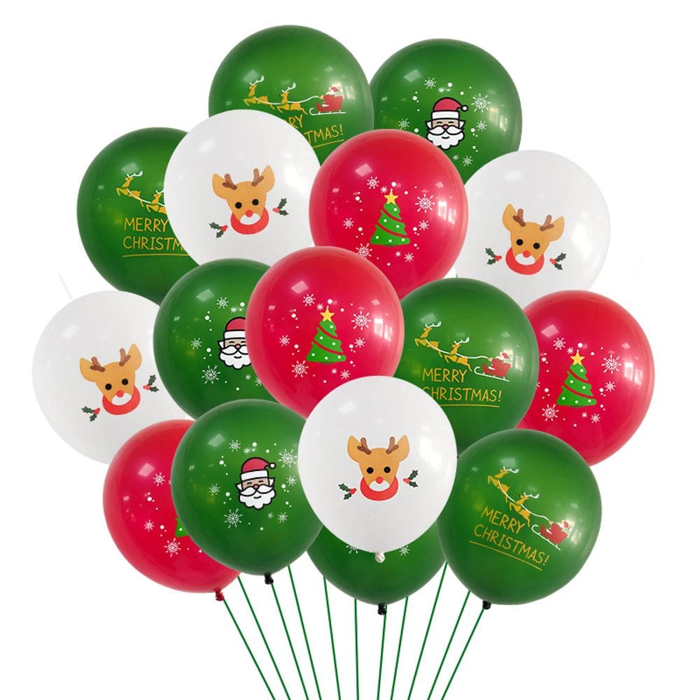 Conjunto de balões de látex de Natal, 20 unidades de balões espessos de 30 cm