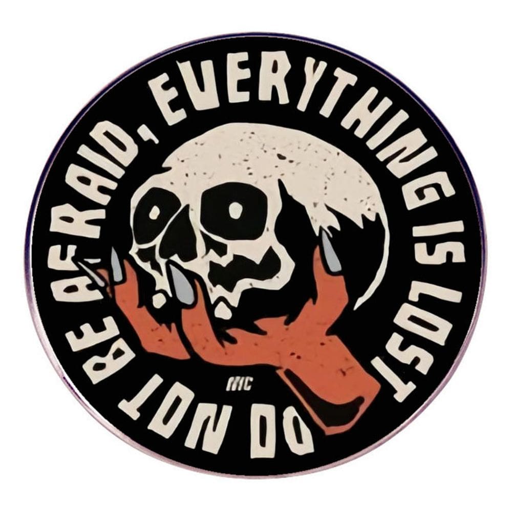 Alfinetes de broche, emblema de liga redonda gótica, Skull Hands, 3x3cm