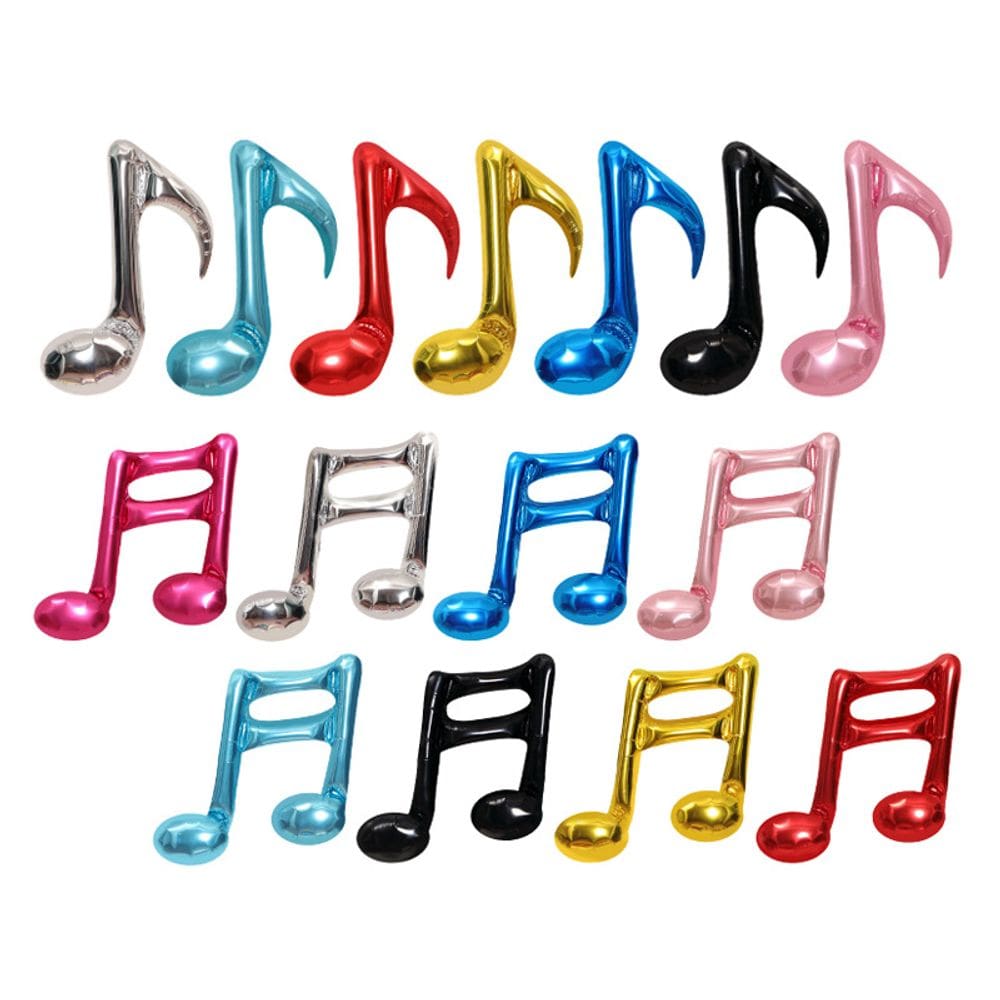 Conjunto de balões Music Note Foil, 15 peças coloridas para eventos