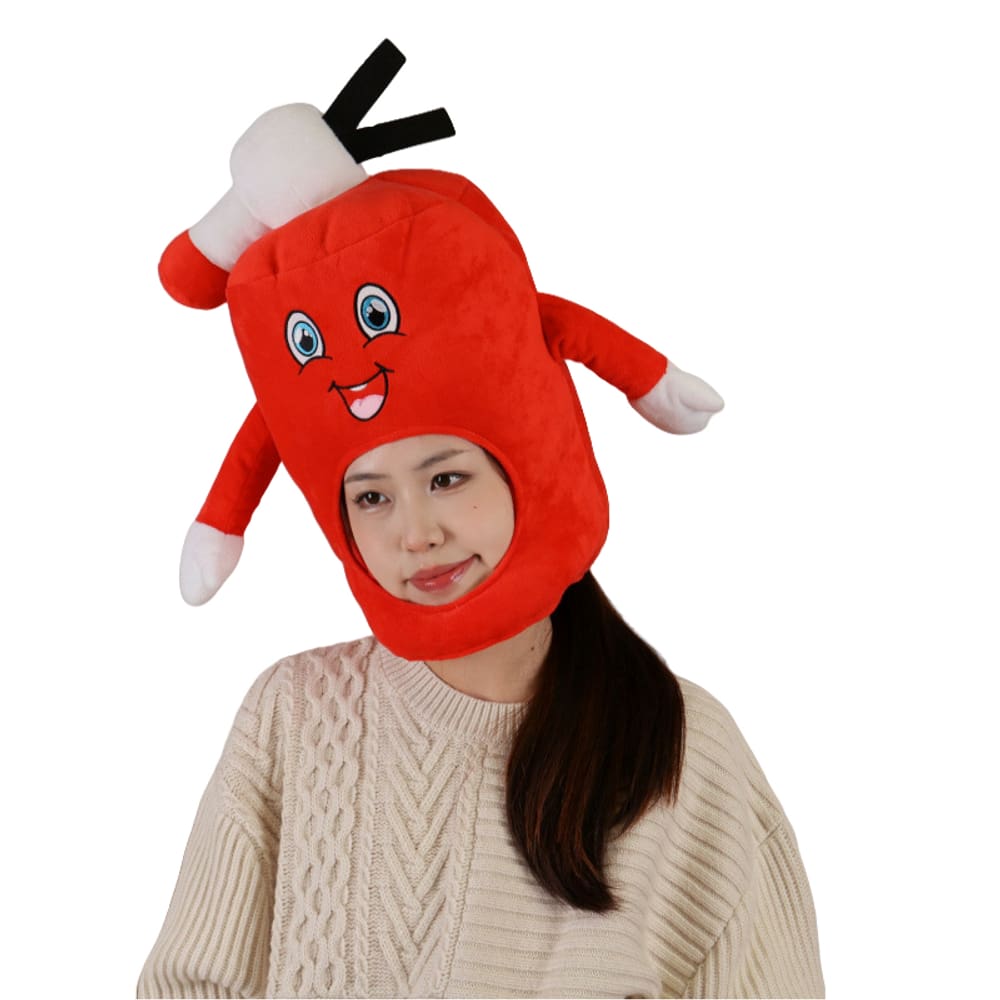 Chapéu de extintor de incêndio, fantasia de Halloween, cosplay, tamanho adulto