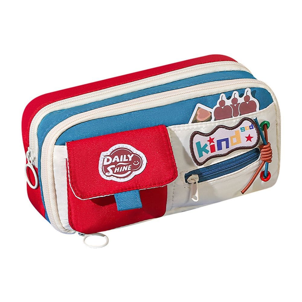 Estojo de lápis retrô de grande capacidade, elegante e durável