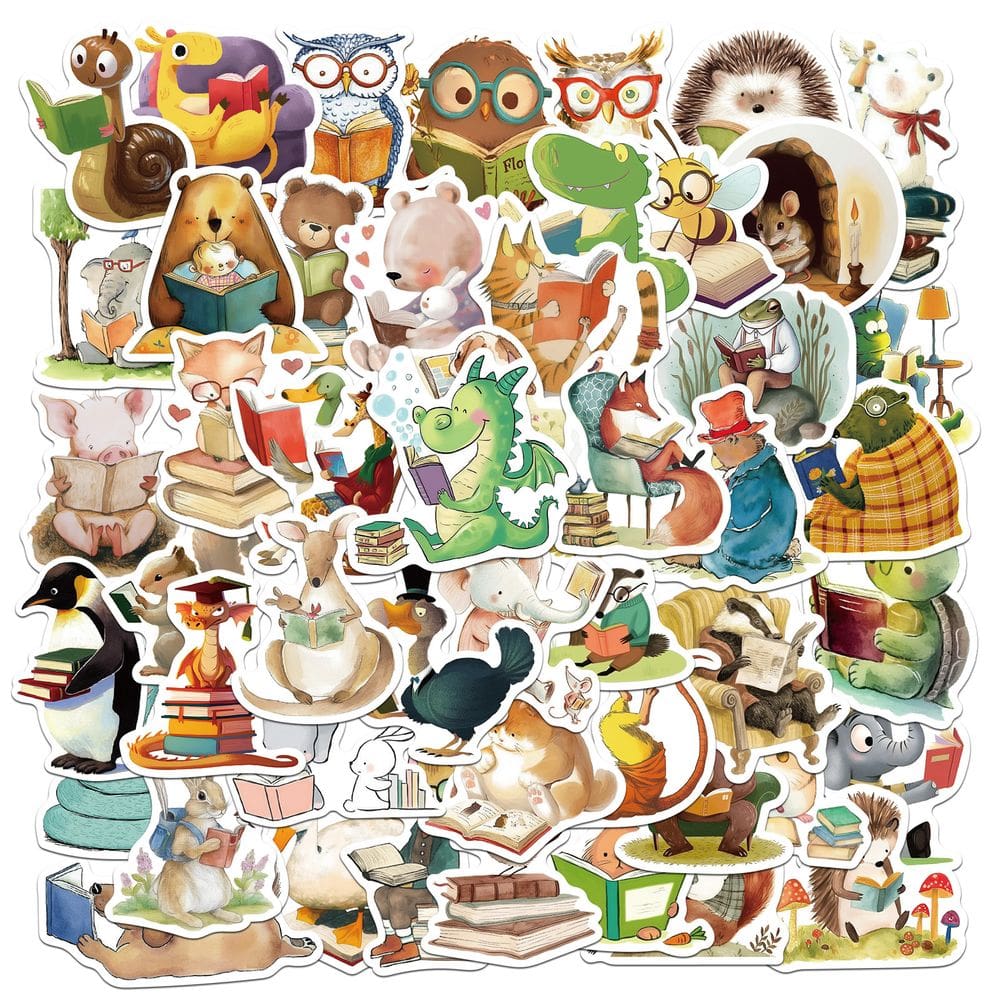 Pacote de adesivos Bookish Gothic Fantasy Reading 50 unidades