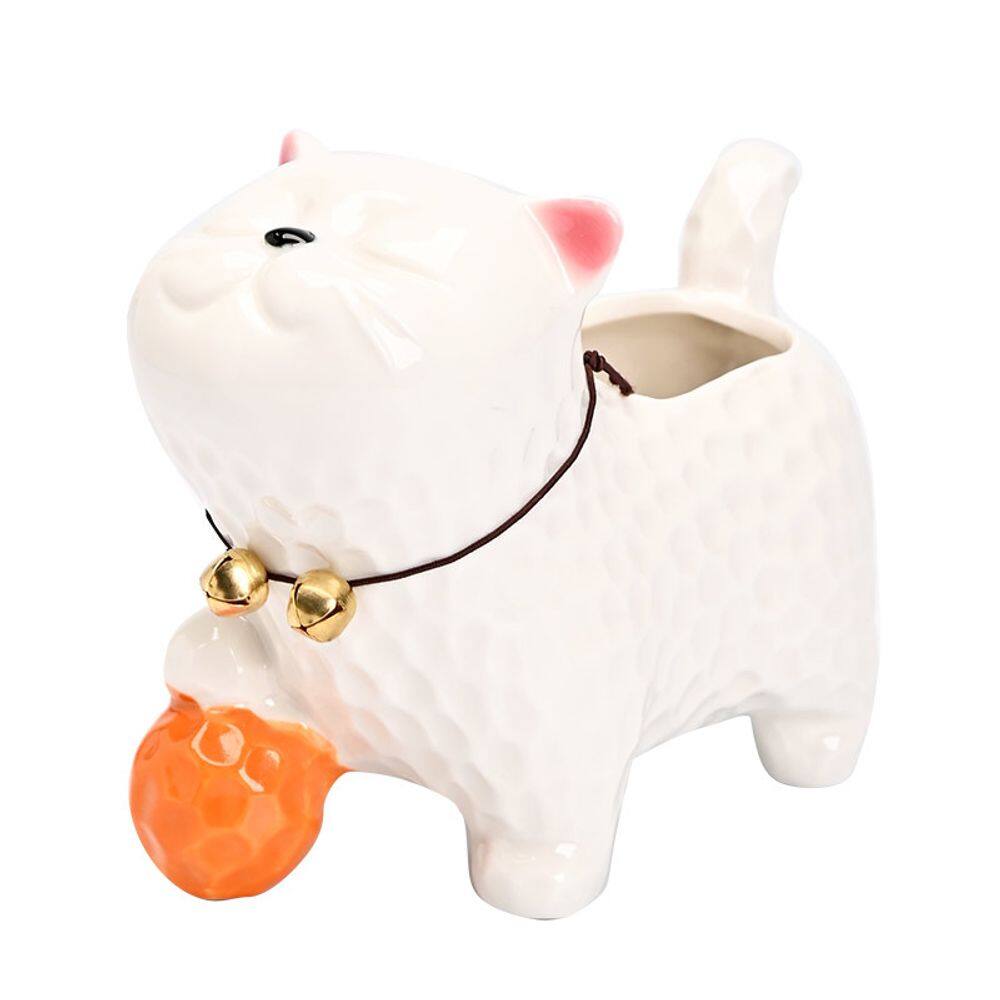 Vaso de flores Ceramic Cat Creative Cartoon Animal Plant