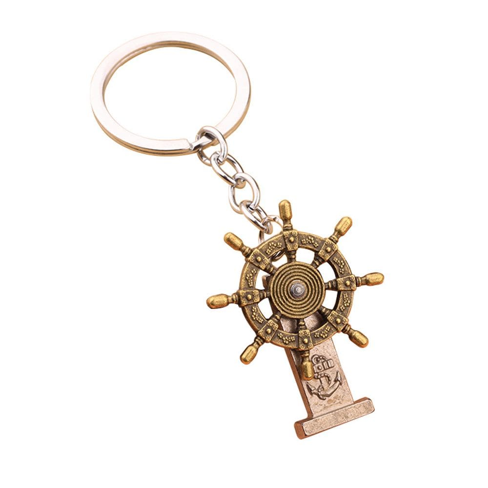 Chaveiro Volante náutico Vintage Moving Ship Helm