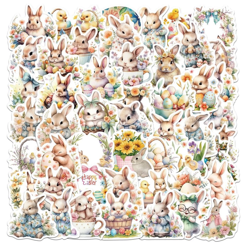 Pacote de adesivos Easter Gnome Theme 54 unidades Bunny Ear Gnomes