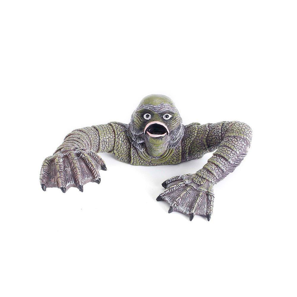 Estátua de jardim Creepy Lizardman Resin Horror 562g