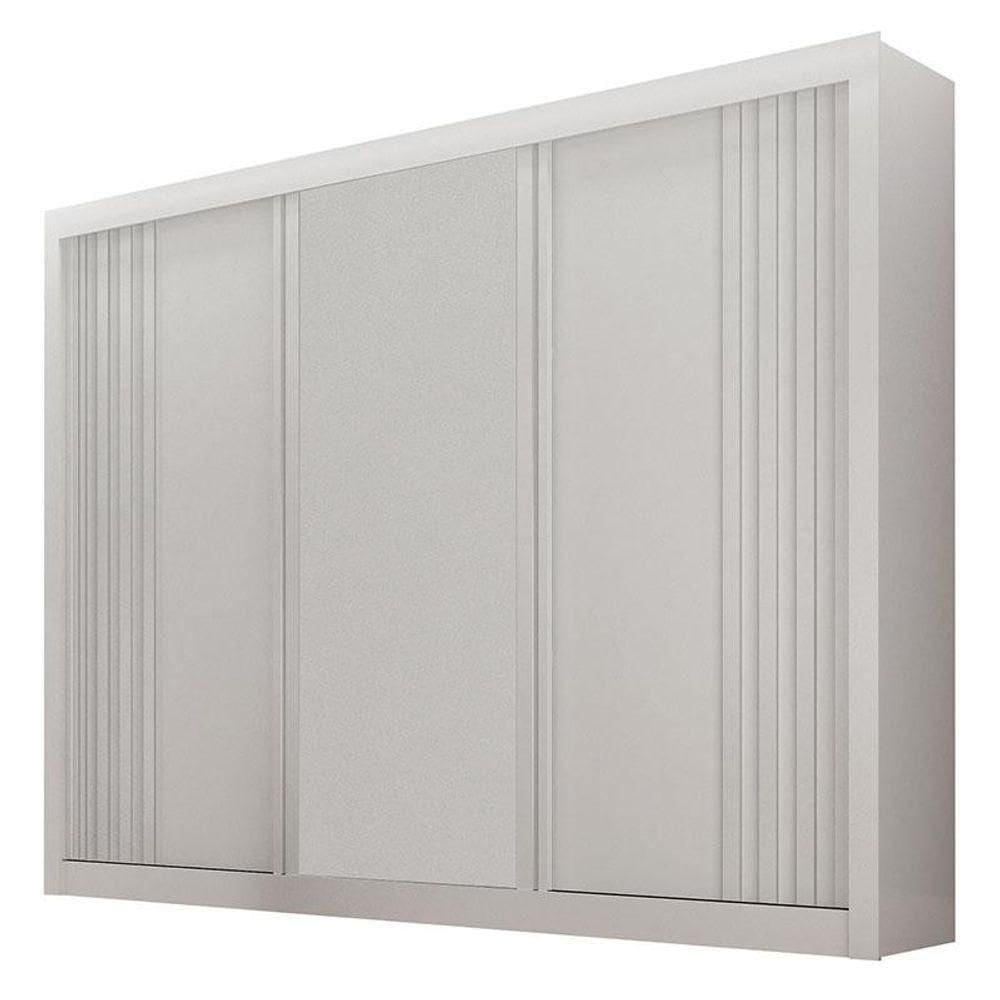 Guarda Roupa Casal 3 Portas Milano Branco - Leifer Móveis