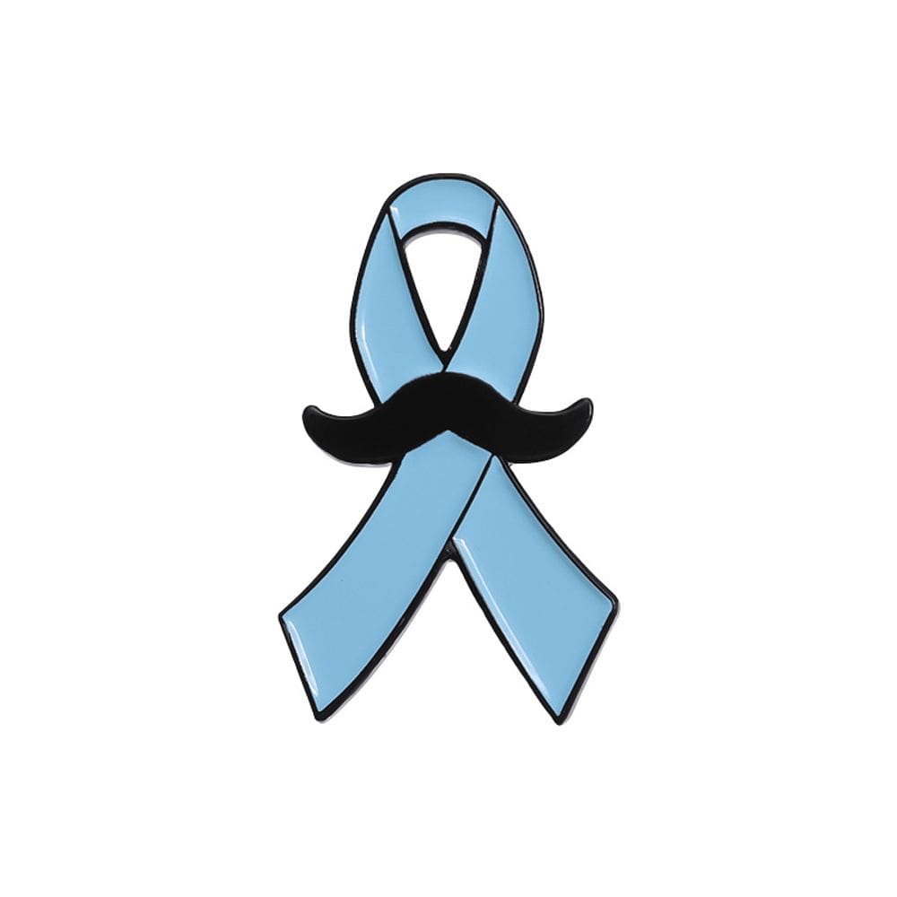 Alfinete de broche, fita azul, liga de lapela, crachá, preto M