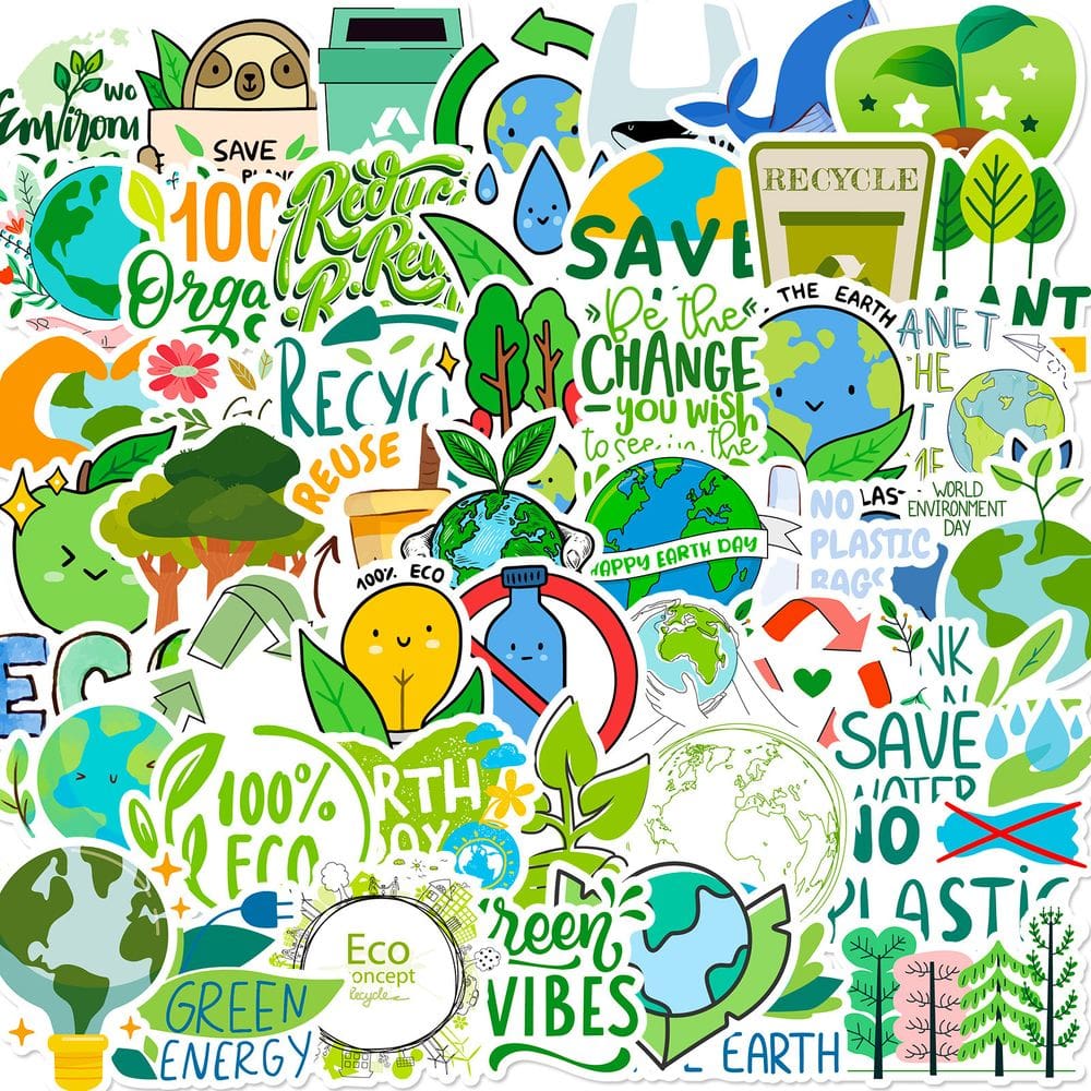 Pacote de adesivos Dental Hygiene Cartoon Tooth 50 unidades à prova d`água