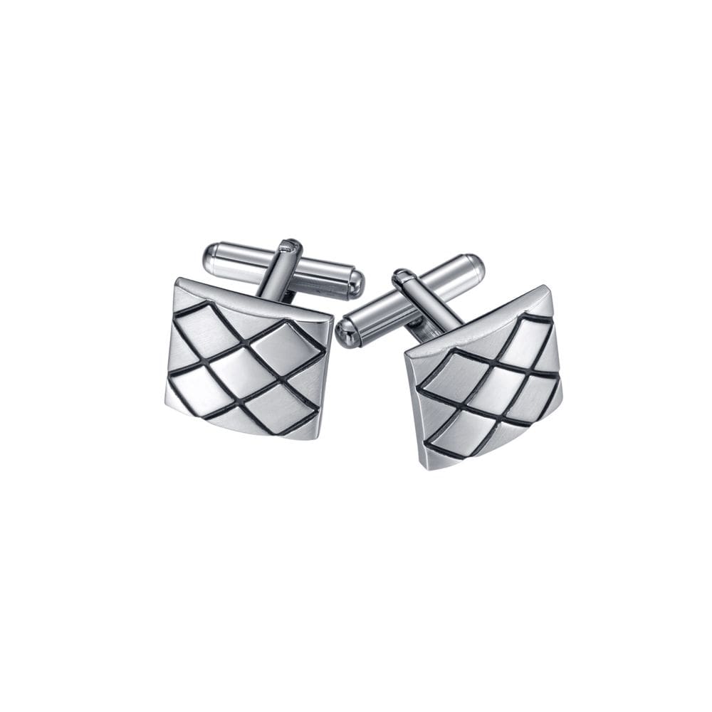 Cufflinks, quadrado elegante para homens, cobre 18 mm × 18 mm