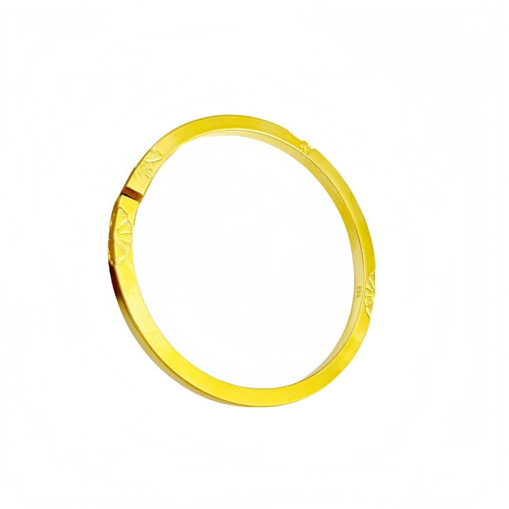 Pulseira Gold Placer Open Bangle para mulheres de estilo antigo