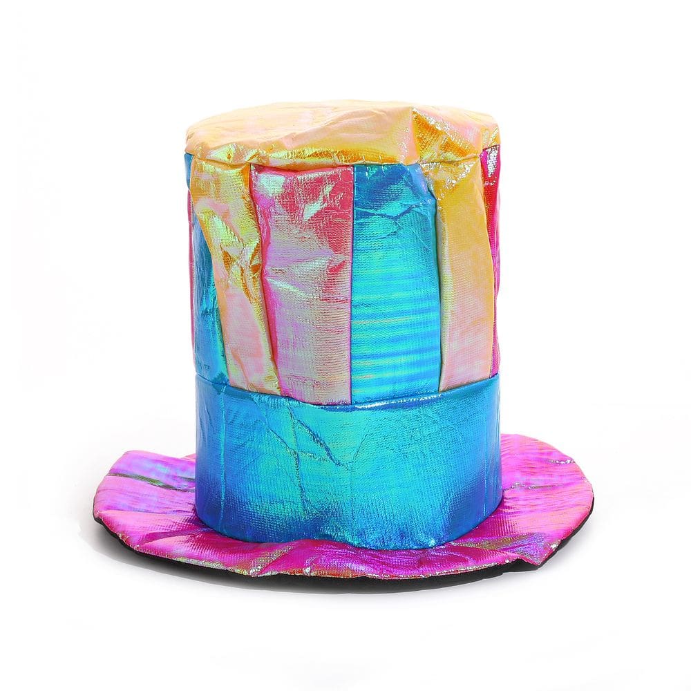 Chapéu de palhaço, boné metálico estilo circo para Halloween