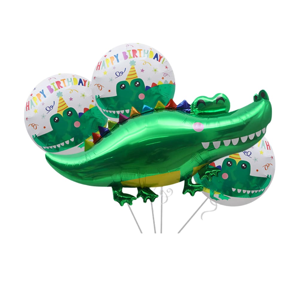 Conjunto de balões, folha de crocodilo, 4 peças para decoração de festa de aniversário