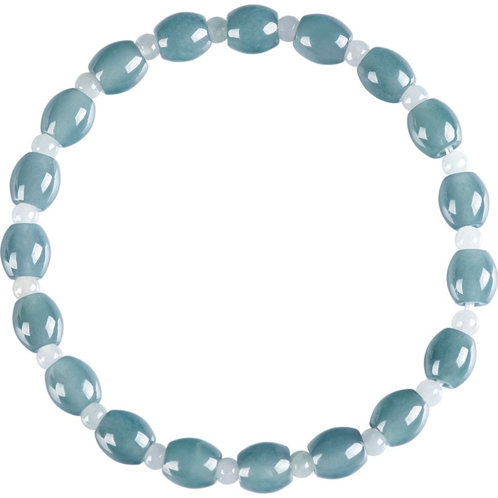 Pulseira autêntica Jadeite Blue Water Ice Jade de grau A