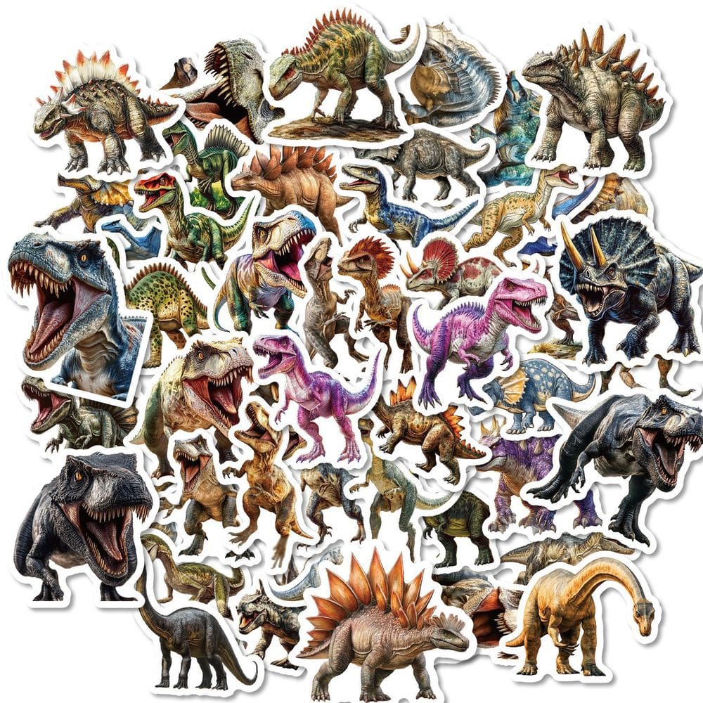 Adesivos Dinosaur Graffiti 50 unidades de adesivos Cartoon Dino Decalques para crianças