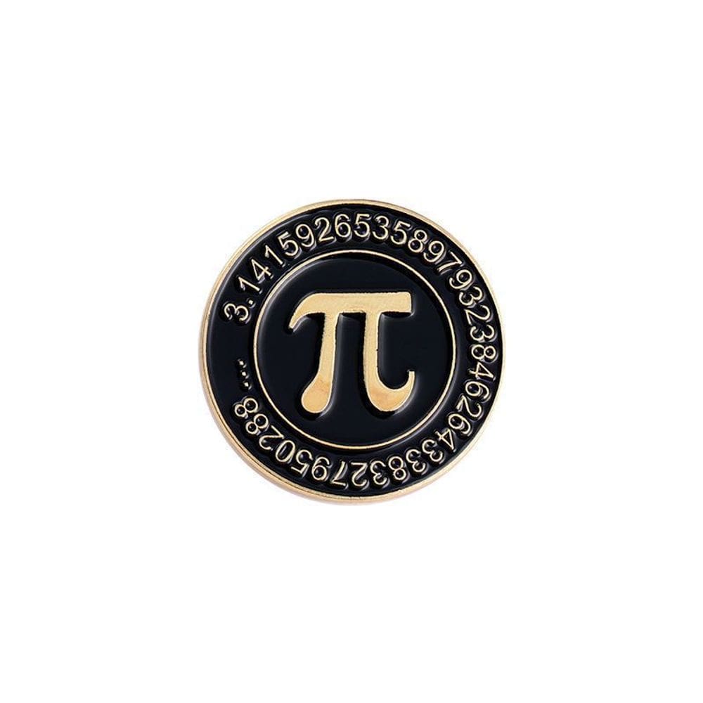 Alfinetes de broche Pi Symbol Mathematical Constant Design Alloy