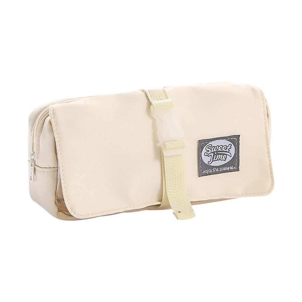 Estojo de lápis transparente de grande capacidade, estilo minimalista