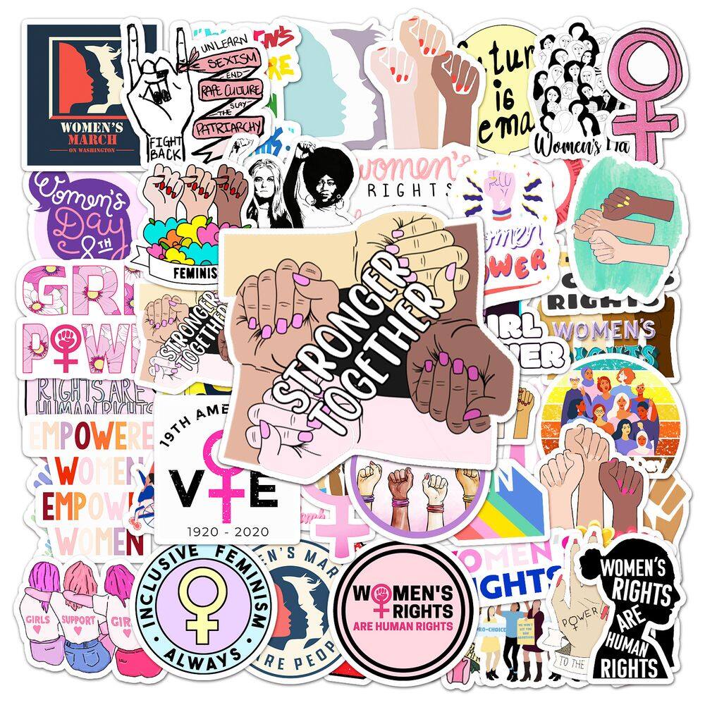 Pacote de adesivos Feminist Empowerment Quotes & Girl Power x50