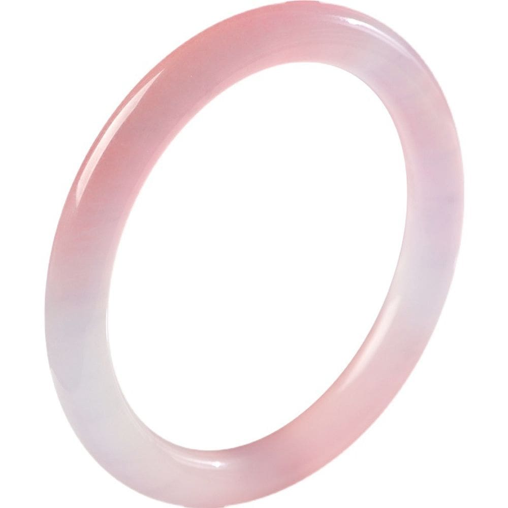 Pulseira de jade rosa claro para mulheres, pulseira de 60-62 mm de diâmetro