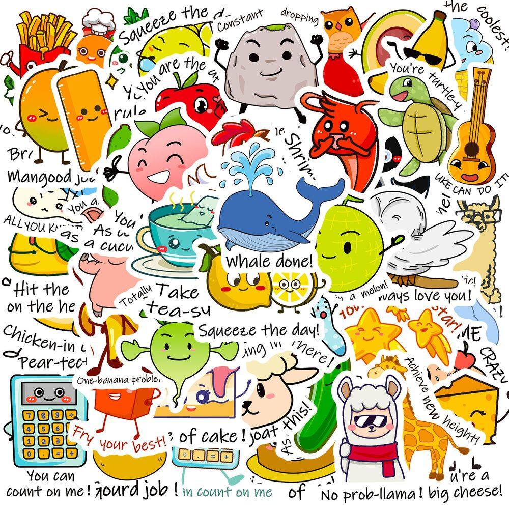 Pacote de adesivos Friendship Day, 50 unidades - estilo nórdico