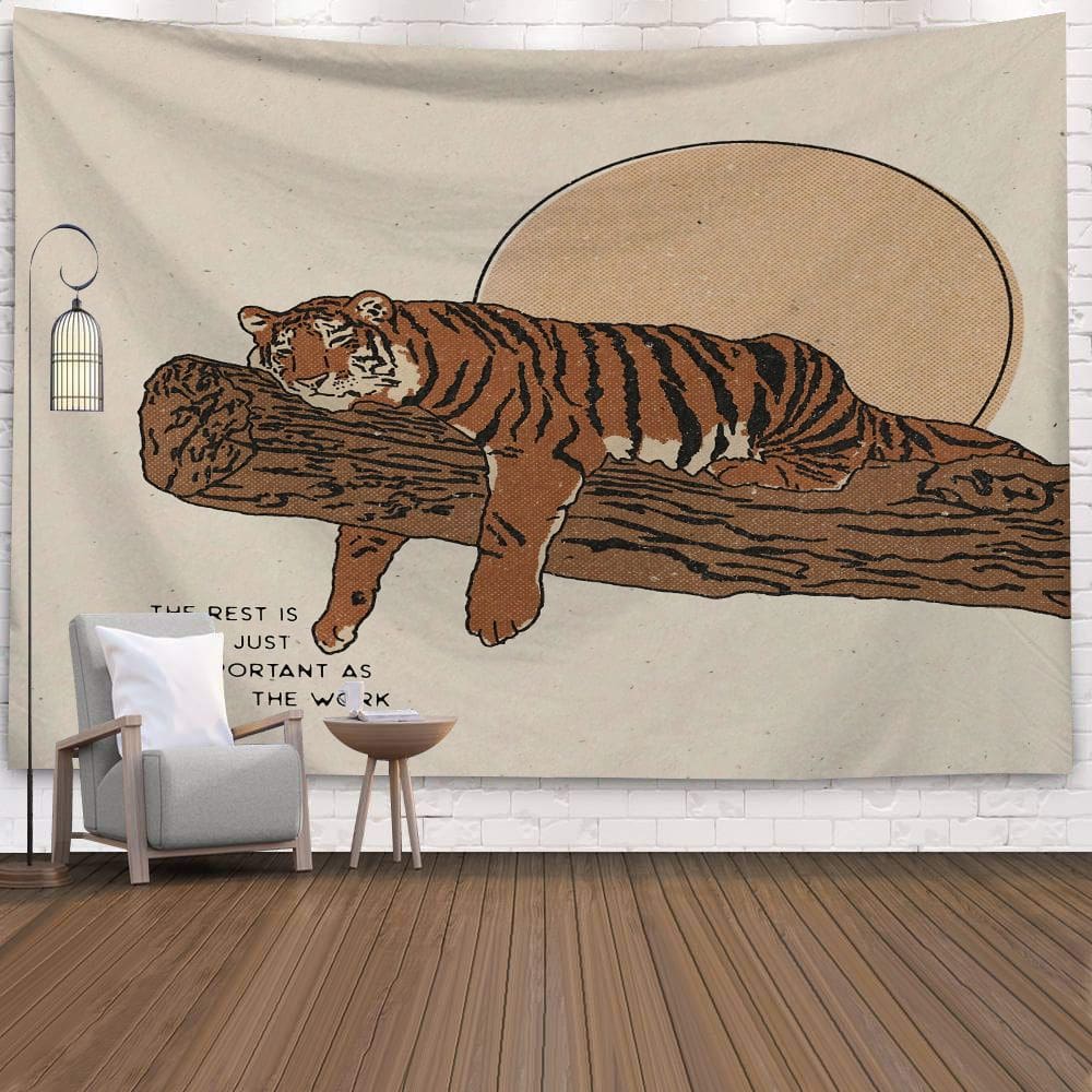 Tapeçaria para pendurar na parede Modern Animal Art Tiger 150x130cm