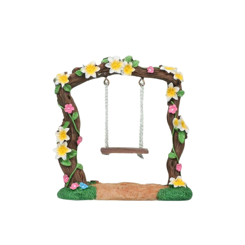 Decoração de jardim Floral Swing Sculpture Resin Fairy
