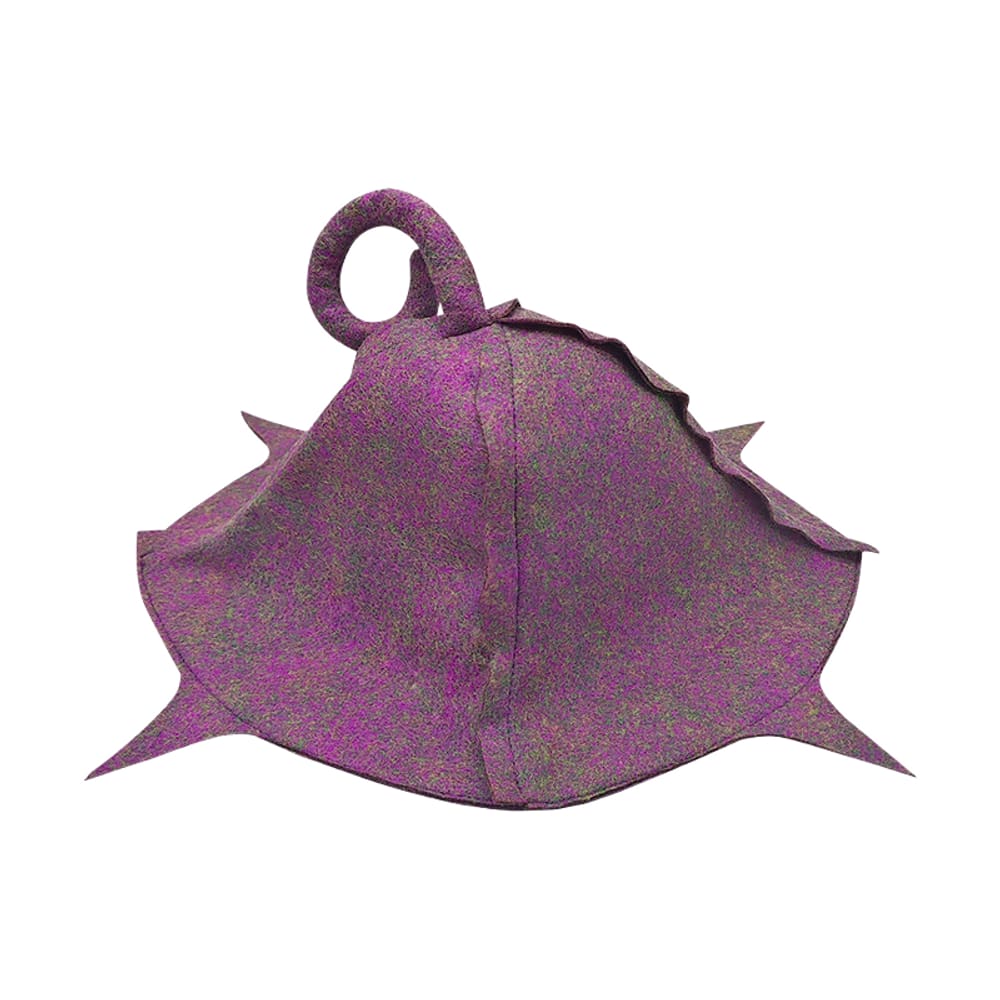 Chapéu de bruxa roxo Lightning com design em espiral e cosplay de Halloween