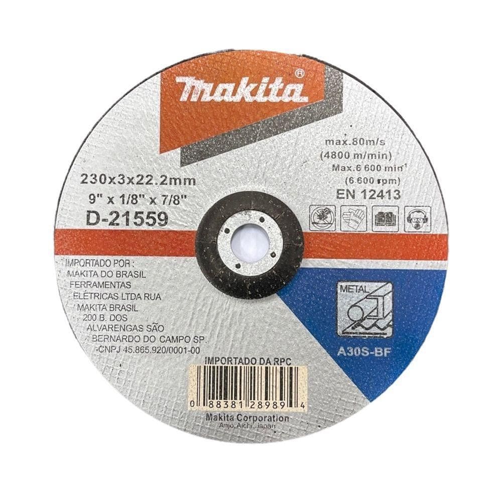 Disco De Corte 230x3.2x22mm Para Metais Makita D-21559