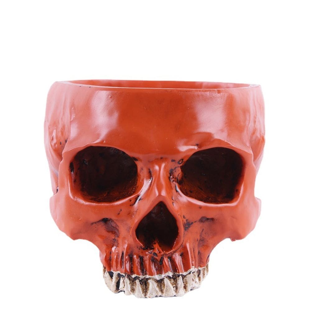 Vaso de resina Skull Horror Style Decoração de Halloween 16,5 cm