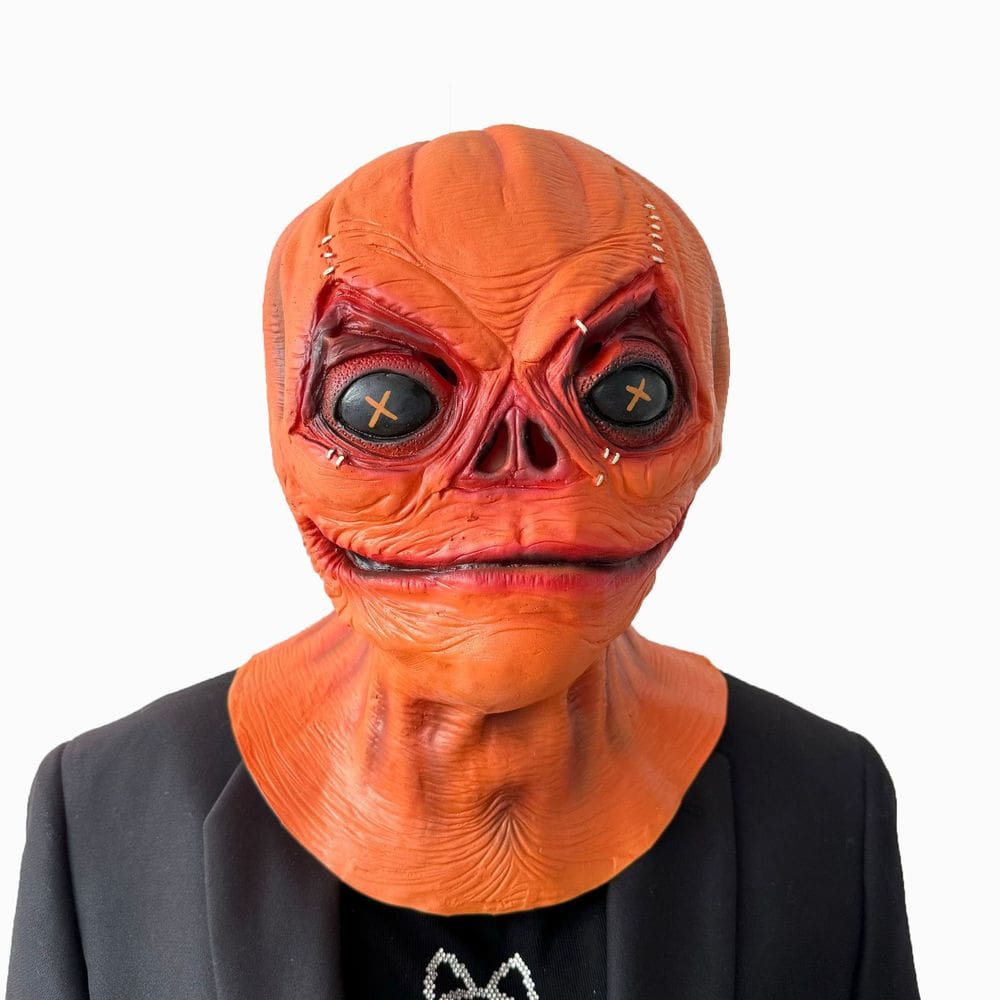 Máscara assustadora de resina de abóbora de cabeça cheia para cosplay de Halloween