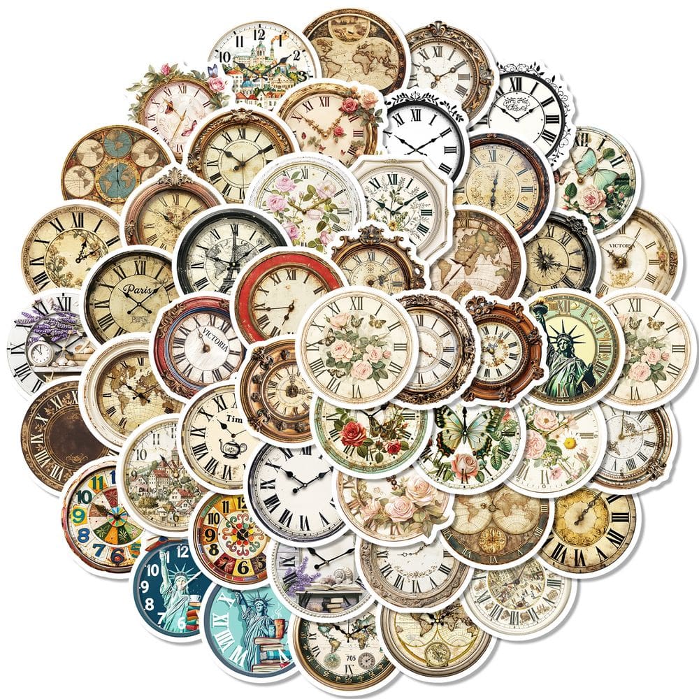 Adesivos Hourglass, 50 unidades, decalques de vinil Creative Doodle