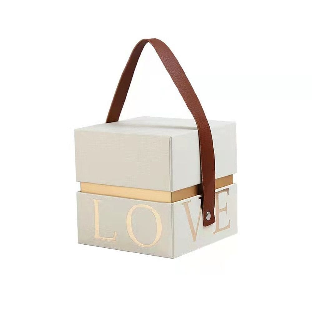 Caixa de presente: papel premium Elegant LOVE Design 10x10x10cm