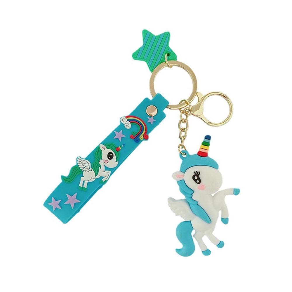 Chaveiro Creative Rainbow Unicorn PVC+liga 7,5x4cm