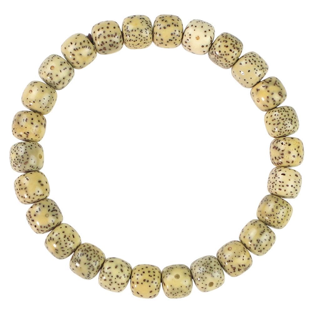 Pulseira Bodhi Bead Cream Yellow Star Moon 7x8mm para adultos