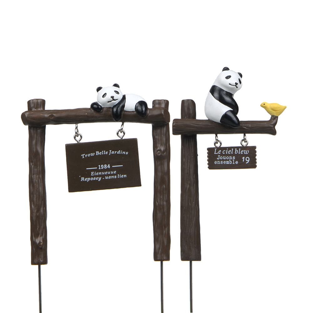 Escultura de resina para decoração de jardim Cute Cartoon Panda
