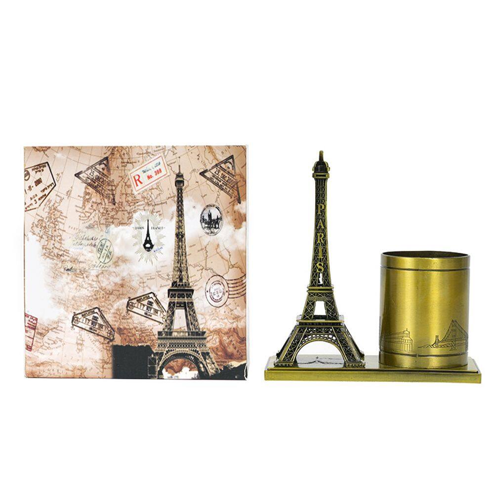 Porta-canetas Porta-lápis Eiffel Tower Design Alloy 500g