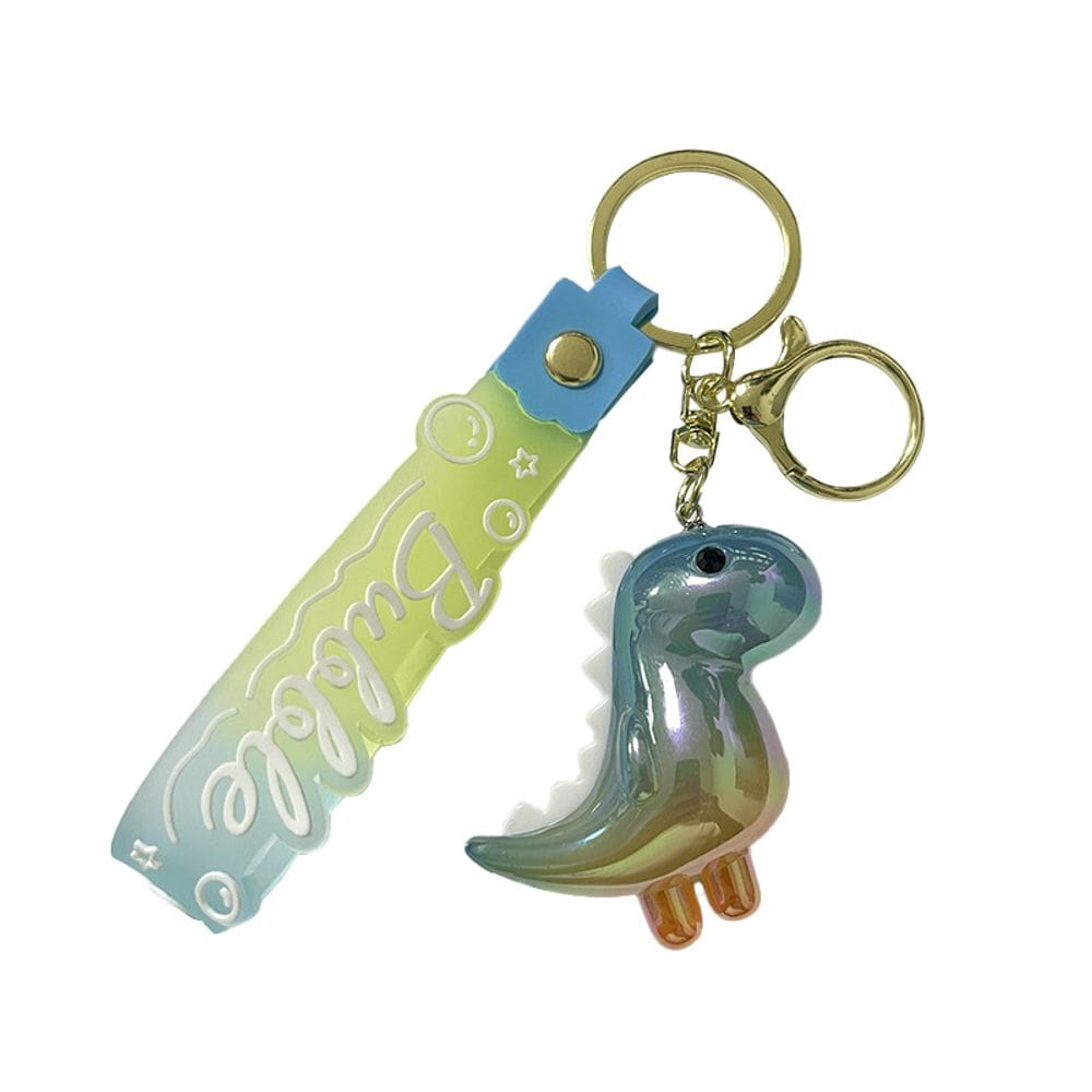 Chaveiro Creative Luminous Cute Dinosaur Acrílico Azul