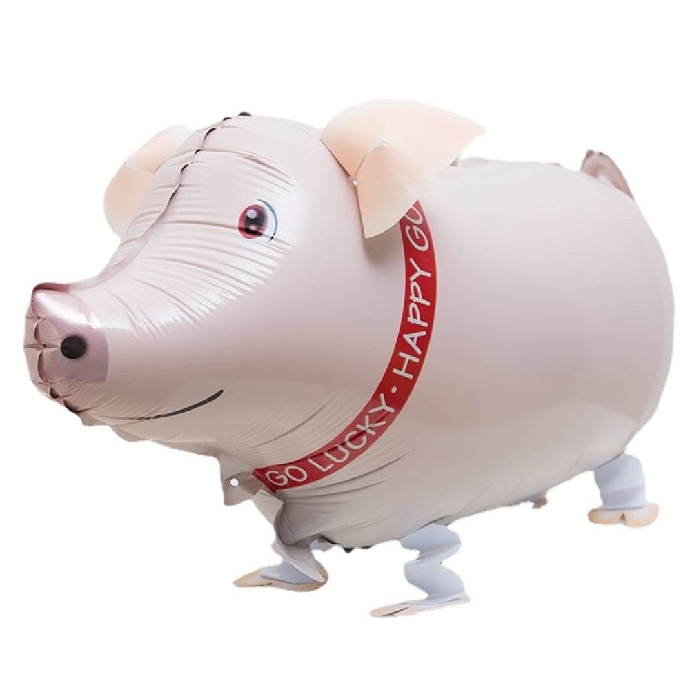 Design de desenho animado Foil Balloon Walking Pig para decoração de festas