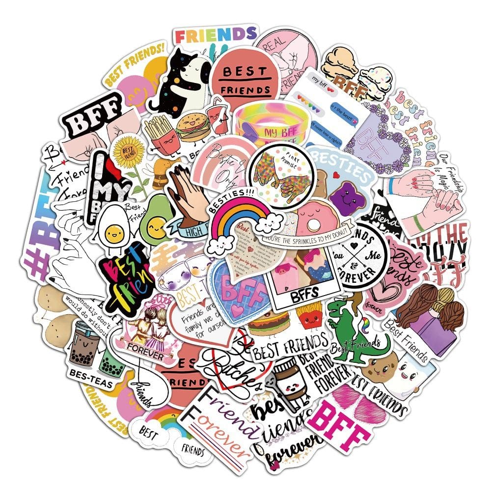 Adesivos Pink Aesthetic Cute Cartoon Decalques de vinil x50