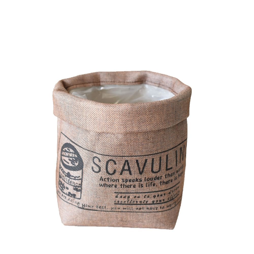 Capa de vaso de flores em tecido de linho lavável em estilo escandinavo