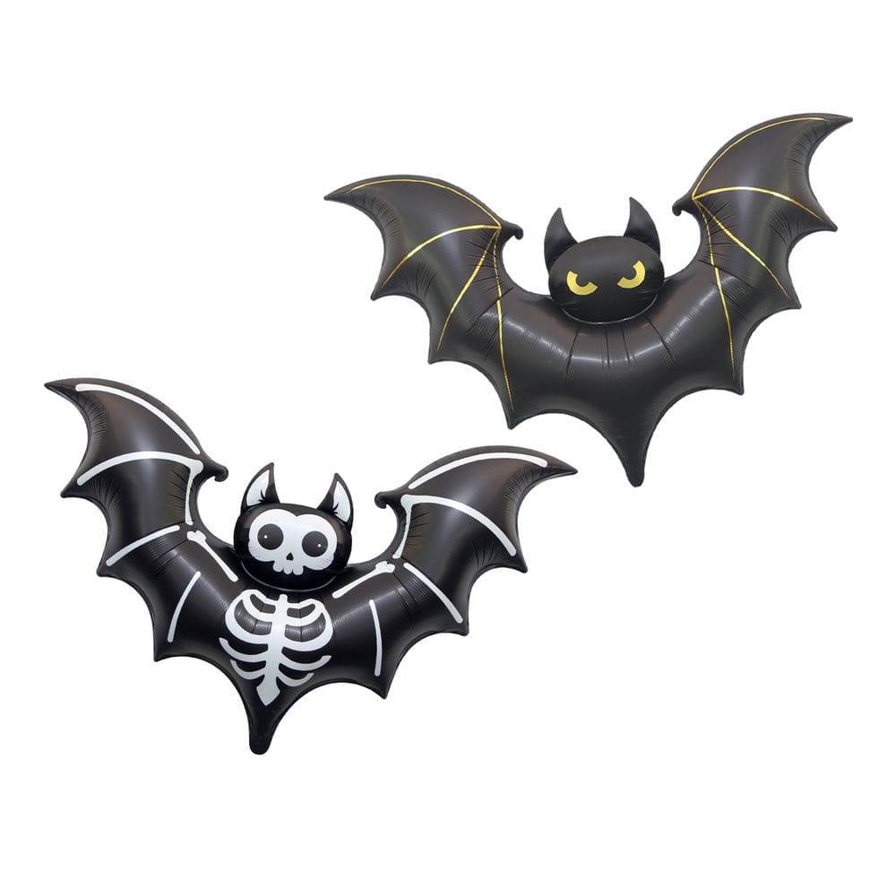 Conjunto de balões metalizados para morcegos de Halloween, 2 peças, 150x85cm