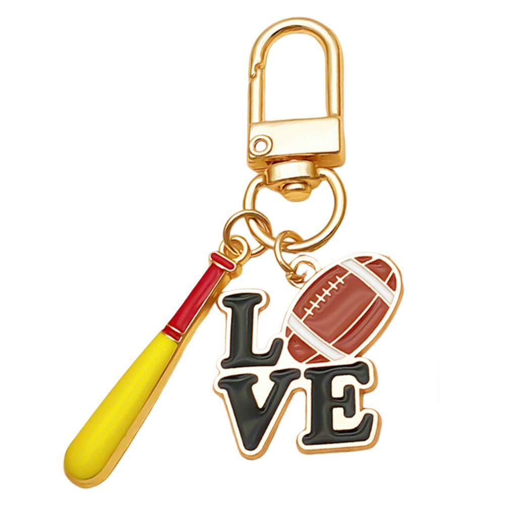 Chaveiro em liga de zinco LOVE Football Design com tema esportivo